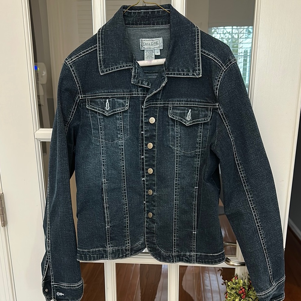 Live a Little Dark Blue Jean Jacket